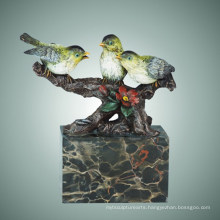 Animal Brass Bird Statue Three Birdles Bronze Sculpture, Milo Tpal-307